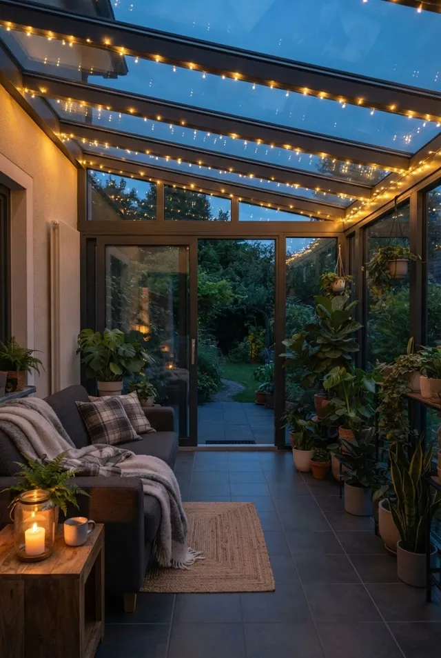 Wintergarten aus Glas und Aluminium: Gemütlich im Herbst