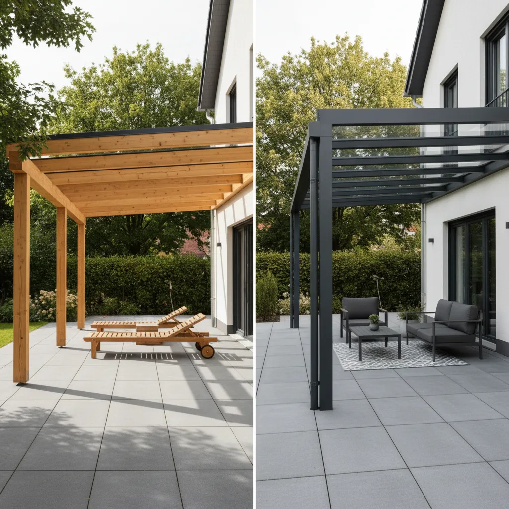 Terrassendach: Holz oder Alu?