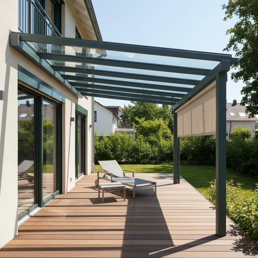 Sonnenschutz am Terrassendach